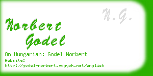norbert godel business card